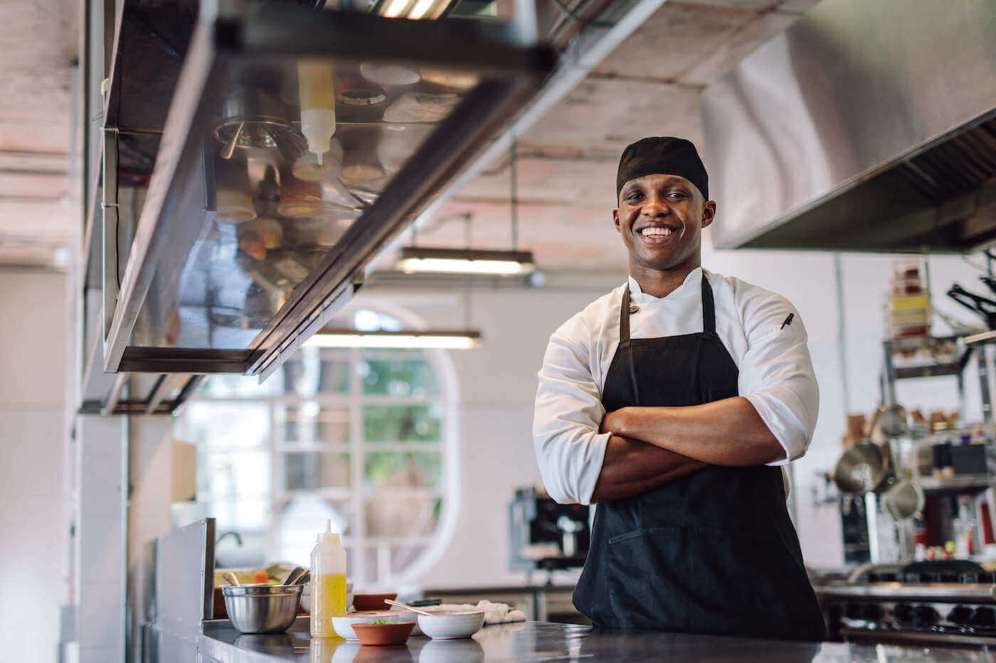 chef smiling in the kitchen