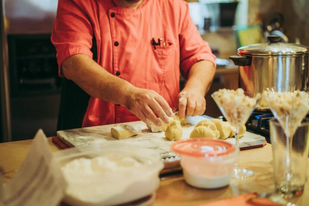 a pastry chef making pastry